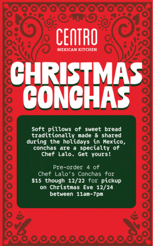Take Home Christmas Conchas at Centro Mexican