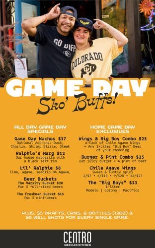 CU Game Day Specials